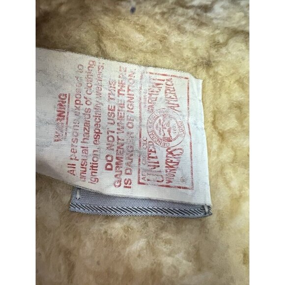 Vtg Carhartt Canvas Work Vest Jacket 3XL Tan Brown Sherpa Lined Thrashed Stains - Picture 8 of 11